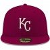 Kansas City Royals Men's New Era Cardinal Logo White 59FIFTY Fitted Hat