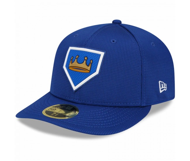 Kansas City Royals Men's New Era Royal 2022 Clubhouse Alternate Logo Low Profile 59FIFTY Fitted Hat