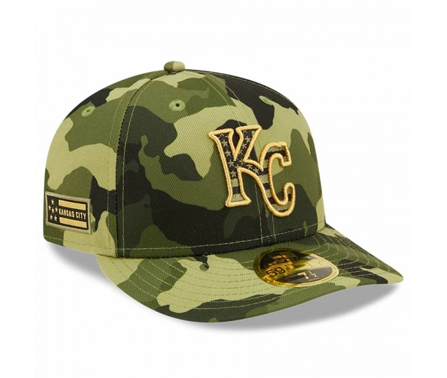 Kansas City Royals Men's New Era Camo 2022 Armed Forces Day On-Field Low Profile 59FIFTY