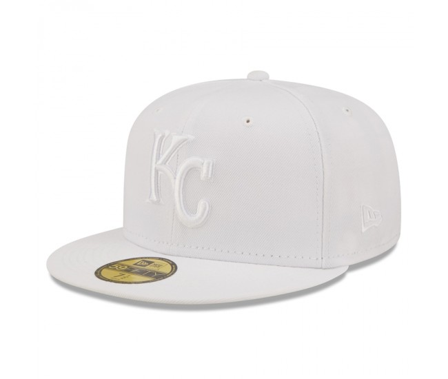 Kansas City Royals Men's New Era White on White 59FIFTY Fitted Hat