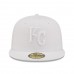 Kansas City Royals Men's New Era White on White 59FIFTY Fitted Hat