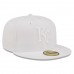 Kansas City Royals Men's New Era White on White 59FIFTY Fitted Hat