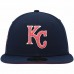 Kansas City Royals Men's New Era Navy 40th Anniversary Lava Undervisor 59FIFTY Fitted Hat