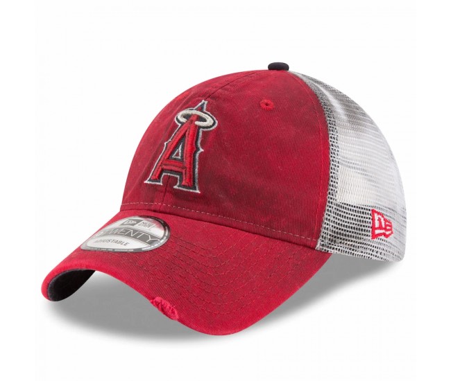 Los Angeles Angels Men's New Era Red Team Rustic 9TWENTY Adjustable Hat