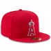 Los Angeles Angels Men's New Era Red Game Authentic Collection On-Field 59FIFTY Fitted Hat