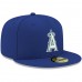 Los Angeles Angels Men's New Era Royal Logo White 59FIFTY Fitted Hat