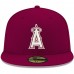 Los Angeles Angels Men's New Era Cardinal Logo White 59FIFTY Fitted Hat