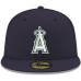 Los Angeles Angels Men's New Era Navy Logo White 59FIFTY Fitted Hat