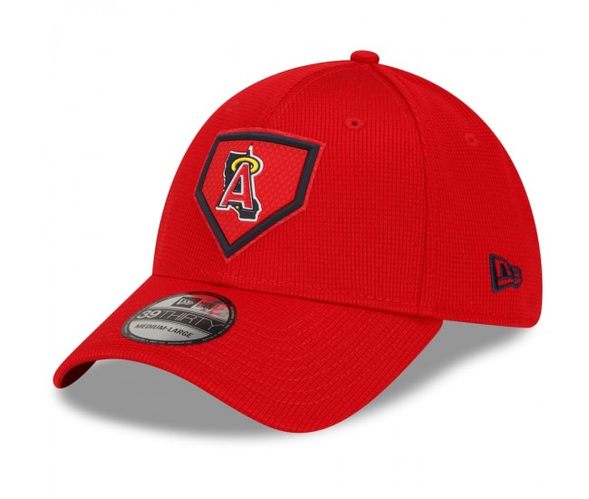 Los Angeles Angels Men's New Era Red 2022 Clubhouse Alternate Logo 39THIRTY Flex Hat