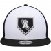 Los Angeles Angels Men's New Era White/Black 2022 Clubhouse Trucker 9FIFTY Snapback Hat