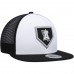 Los Angeles Angels Men's New Era White/Black 2022 Clubhouse Trucker 9FIFTY Snapback Hat