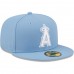 Los Angeles Angels Men's New Era Sky Blue Logo White 59FIFTY Fitted Hat