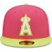 Los Angeles Angels Men's New Era Pink 2002 World Series Champions Beetroot Cyber 59FIFTY Fitted Hat