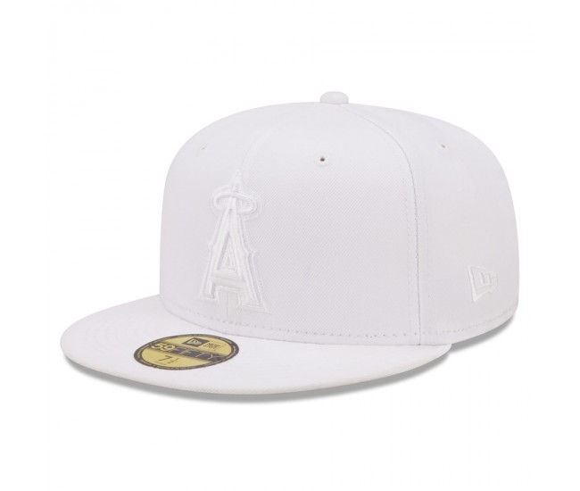 Los Angeles Angels Men's New Era White on White 59FIFTY Fitted Hat