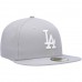 Los Angeles Dodgers Men's New Era Gray Logo White 59FIFTY Fitted Hat