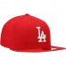 Los Angeles Dodgers Men's New Era Red Logo White 59FIFTY Fitted Hat