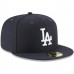 Los Angeles Dodgers Men's New Era Navy Logo White 59FIFTY Fitted Hat