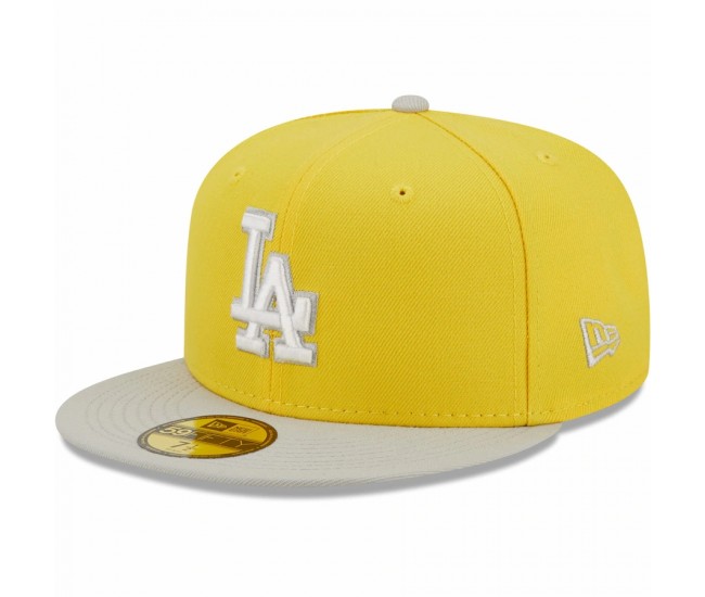 Los Angeles Dodgers Men's New Era Yellow/Gray Spring Color Pack Two-Tone 59FIFTY Fitted Hat