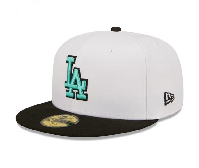 Los Angeles Dodgers Men's New Era White/Black Spring Color Pack Two-Tone 59FIFTY Fitted Hat