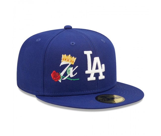 Los Angeles Dodgers Men's New Era Royal 7x World Series Champions Crown 59FIFTY Fitted Hat