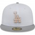 Los Angeles Dodgers Men's New Era White/Gray 1988 World Series Side Patch 59FIFTY Fitted Hat