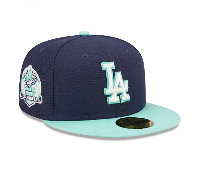 Los Angeles Dodgers Men's New Era Navy 60th Anniversary Cooperstown Collection Team UV 59FIFTY Fitted Hat