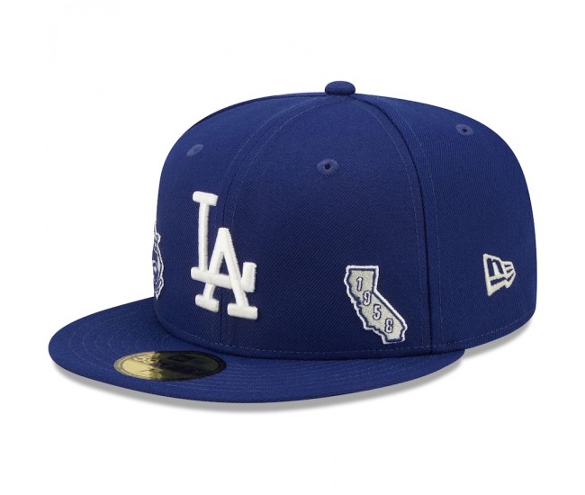 Los Angeles Dodgers Men's New Era Royal Identity 59FIFTY Fitted Hat