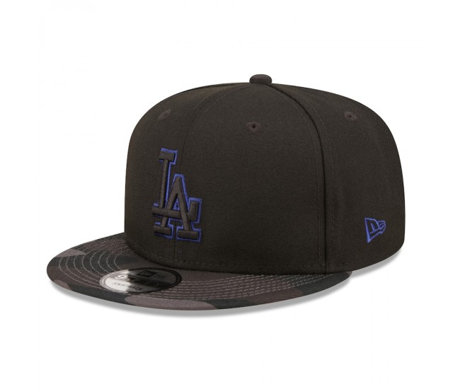 Los Angeles Dodgers Men's New Era Black Camo Vize 9FIFTY Snapback Hat