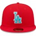 Los Angeles Dodgers Men's New Era Scarlet 2020 World Series Undervisor 59FIFTY Fitted Hat