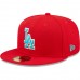 Los Angeles Dodgers Men's New Era Scarlet 2020 World Series Undervisor 59FIFTY Fitted Hat