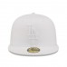 Los Angeles Dodgers Men's New Era White on White 59FIFTY Fitted Hat