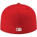 Miami Marlins Men's New Era Red Logo White 59FIFTY Fitted Hat