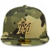 Miami Marlins Men's New Era Camo 2022 Armed Forces Day On-Field 59FIFTY Fitted Hat