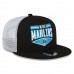 Miami Marlins Men's New Era Black/White Base Trucker 9FIFTY Snapback Hat