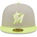 Miami Marlins Men's New Era Gray/Green 25th Anniversary Cyber 59FIFTY Fitted Hat