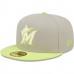 Miami Marlins Men's New Era Gray/Green 25th Anniversary Cyber 59FIFTY Fitted Hat