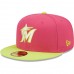 Miami Marlins Men's New Era Pink 25th Anniversary Beetroot Cyber 59FIFTY Fitted Hat