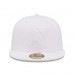 Miami Marlins Men's New Era White on White 59FIFTY Fitted Hat