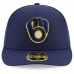 Milwaukee Brewers Men's New Era Navy Authentic Collection On-Field Low Profile 59FIFTY Fitted Hat