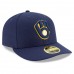 Milwaukee Brewers Men's New Era Navy Authentic Collection On-Field Low Profile 59FIFTY Fitted Hat