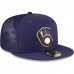 Milwaukee Brewers Men's New Era Navy Team On-Field Replica Mesh Back 59FIFTY Fitted Hat