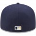 Milwaukee Brewers Men's New Era Navy Identity 59FIFTY Fitted Hat