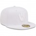 Milwaukee Brewers Men's New Era White on White 59FIFTY Fitted Hat