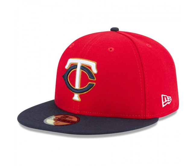 Minnesota Twins Men's New Era Red/Navy Alternate 2 Authentic Collection On-Field 59FIFTY Fitted Hat