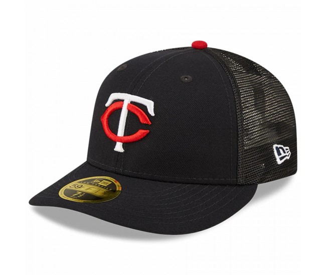 Minnesota Twins Men's New Era Navy Authentic Collection Mesh Back Low Profile 59FIFTY Fitted Hat