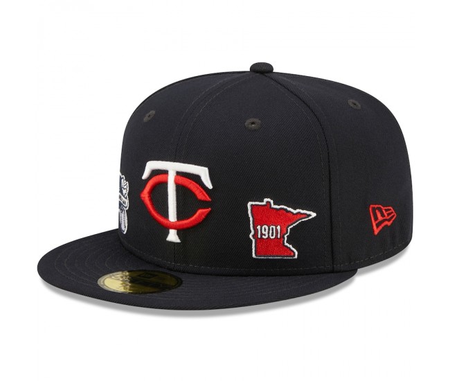 Minnesota Twins Men's New Era Navy Identity 59FIFTY Fitted Hat