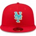 New York Mets Men's New Era Scarlet 2015 World Series Undervisor 59FIFTY Fitted Hat