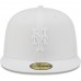 New York Mets Men's New Era White on White 59FIFTY Fitted Hat