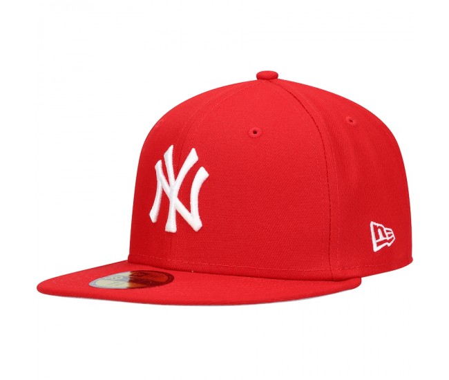 New York Yankees Men's New Era Red Logo White 59FIFTY Fitted Hat