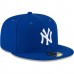 New York Yankees Men's New Era Royal Logo White 59FIFTY Fitted Hat